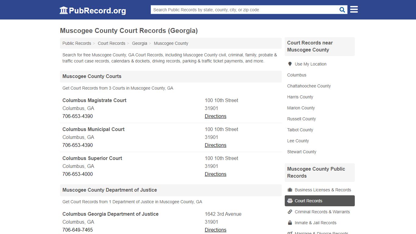 Free Muscogee County Court Records (Georgia Court Records)